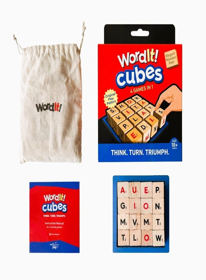 WordIt! Cubes | Original Play Pattern | Eco-Friendly Wooden Word Game Set | Educational, Portable, Fun | Engaging Game for Kids, Adults and Families, 4 Games Inside (Pack of One) - Image 5